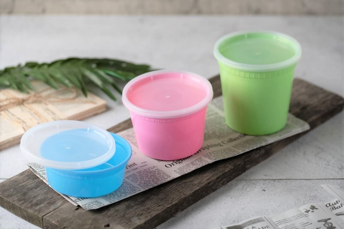 Enpak injection microwavable hot soup cups with lids