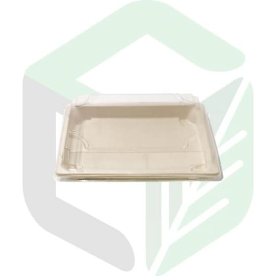Enpak compostable trays Bagasse Medium with Clear Lid BP-05