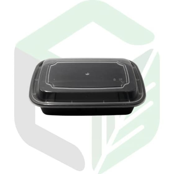 Enpak injection plastic 38 oz microwave container with lid HR-38