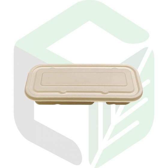 Compostable Rectangular Side Dish Boxes _ 2 Compartments