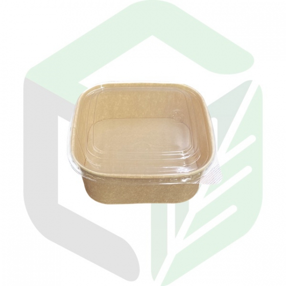 Kraft Paper Square Boxes 1300mL _ 42oz