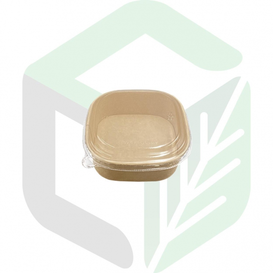 Kraft Paper Square Boxes 500mL _ 16oz