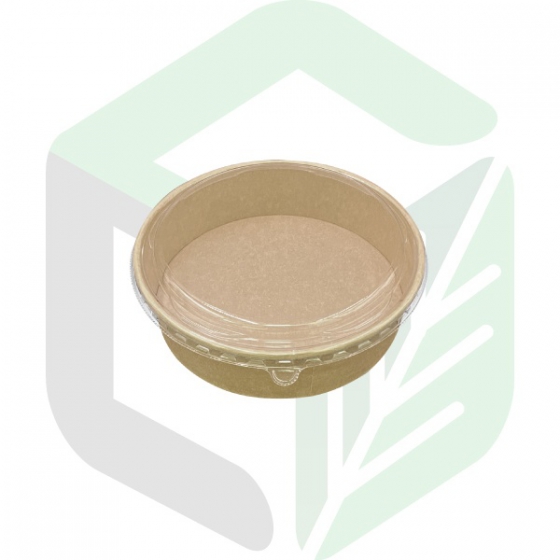 Kraft Paper Round Boxes Φ18.3cm 1000ml _ 32oz