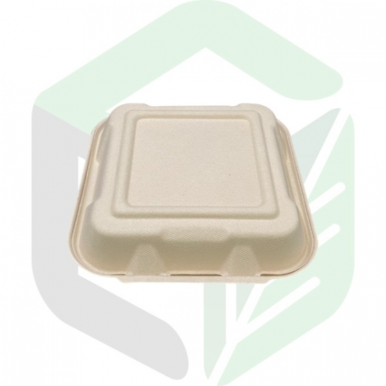 Compostable Square Clamshell Boxes 9 Inches