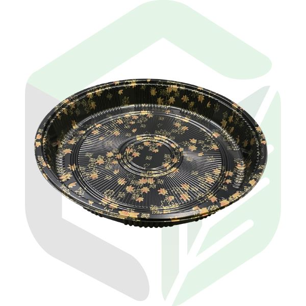 Non-Microwavable PET Round Party Trays _ Patterned