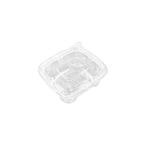 Tamper Tek 48 oz Rectangle Clear Plastic Salad Container - with Lid,  Tamper-Evident - 8 3/4