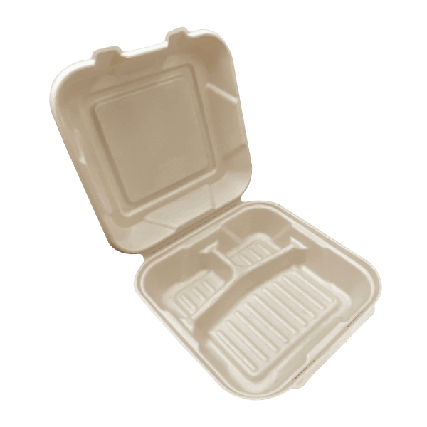 Compostable Square Clamshell Boxes 9 Inches