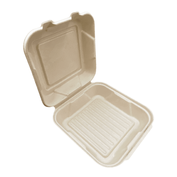 Compostable Square Clamshell Boxes 9 Inches