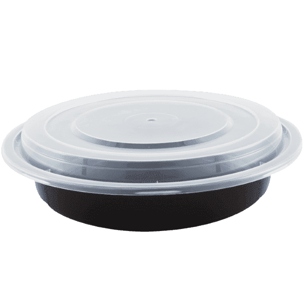 Enpak injection microwavable 48 oz round container with lid