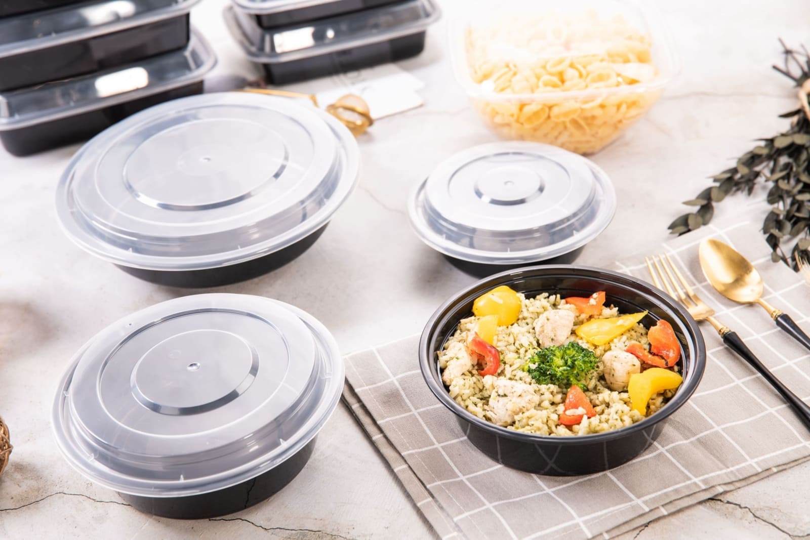 Enpak injection microwavable round container BO series