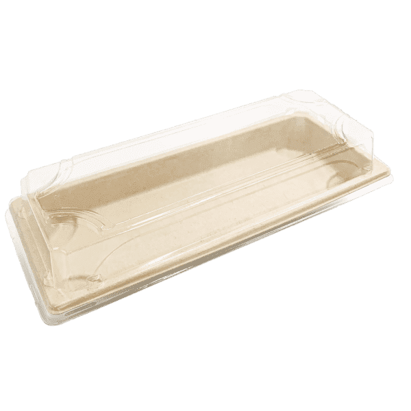 Enpak compostable trays Biocane Bagasse Recyclable with Lid BP-02