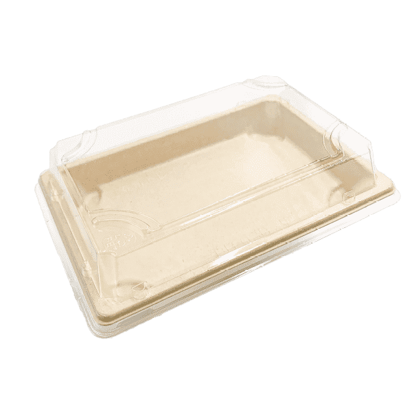 Enpak compostable trays Bagasse Microwave safe with Lid BP-03