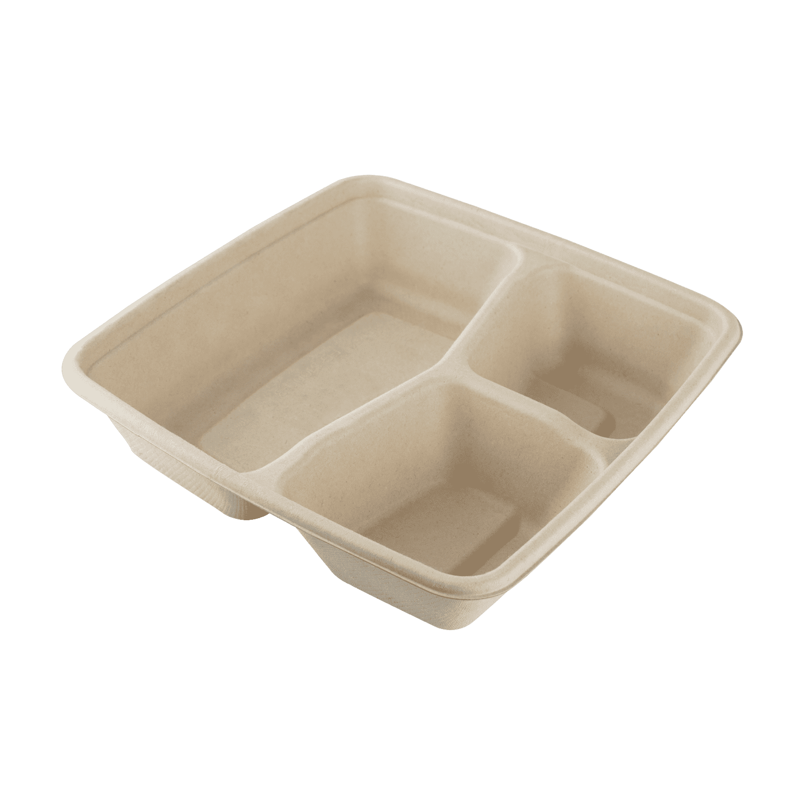 Enpak compostable food packaging square 1400ml 3 compartment CS-1400-3