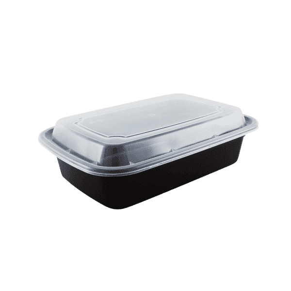 Enpak injection plastic 38 oz microwave container with lid