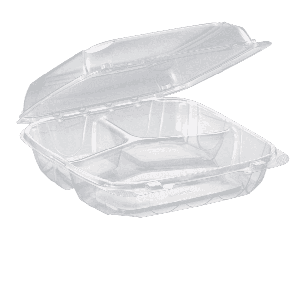 Enpak hinged lid large 3 compartment bakery packaging boxes PT-9093